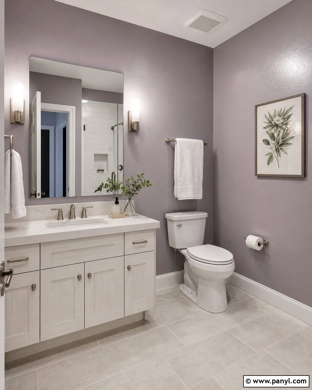 Lavender Semi Gloss Guest Bathroom Walls - 30 Semi Gloss Paint On Walls
