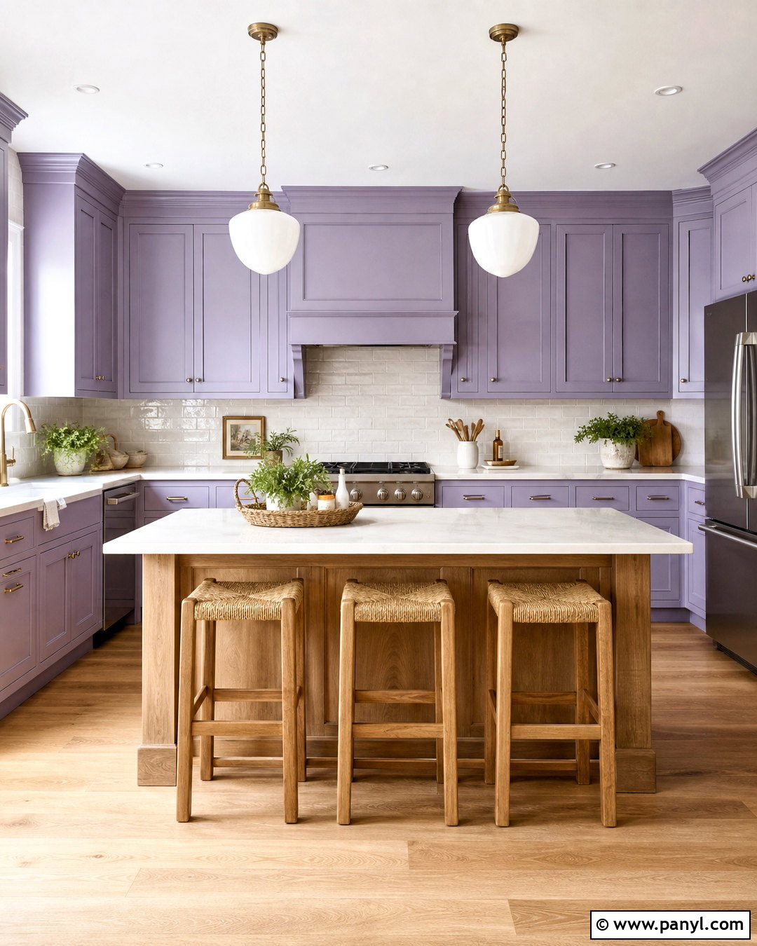 Lavender Shaker Purple Kitchen - 20 purple kitchen ideas