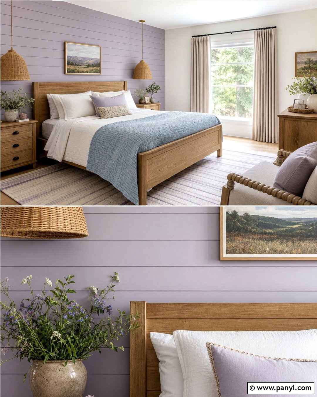 Lavender Shiplap Bedroom Wall - 35 lavender wall ideas