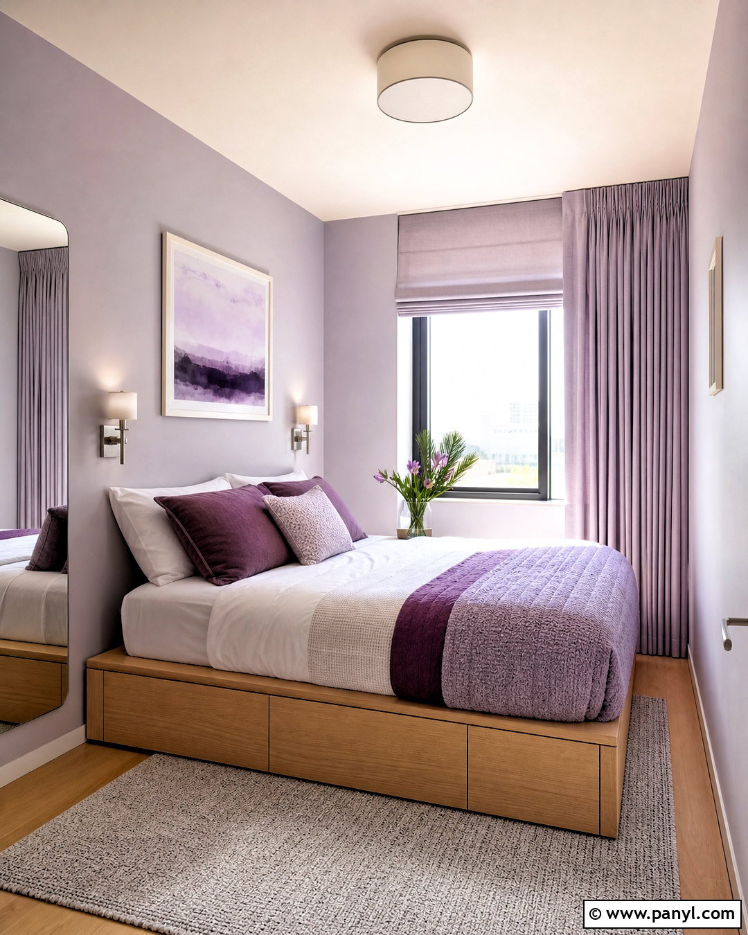 Lavender Small Bedroom - 20 small bedroom colour ideas