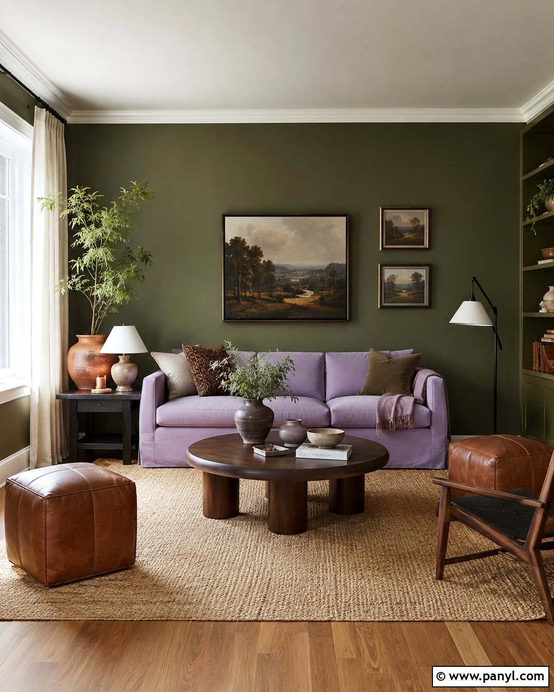 Lavender Sofa With Olive Green Walls - 20 Purple Sofa Green Walls