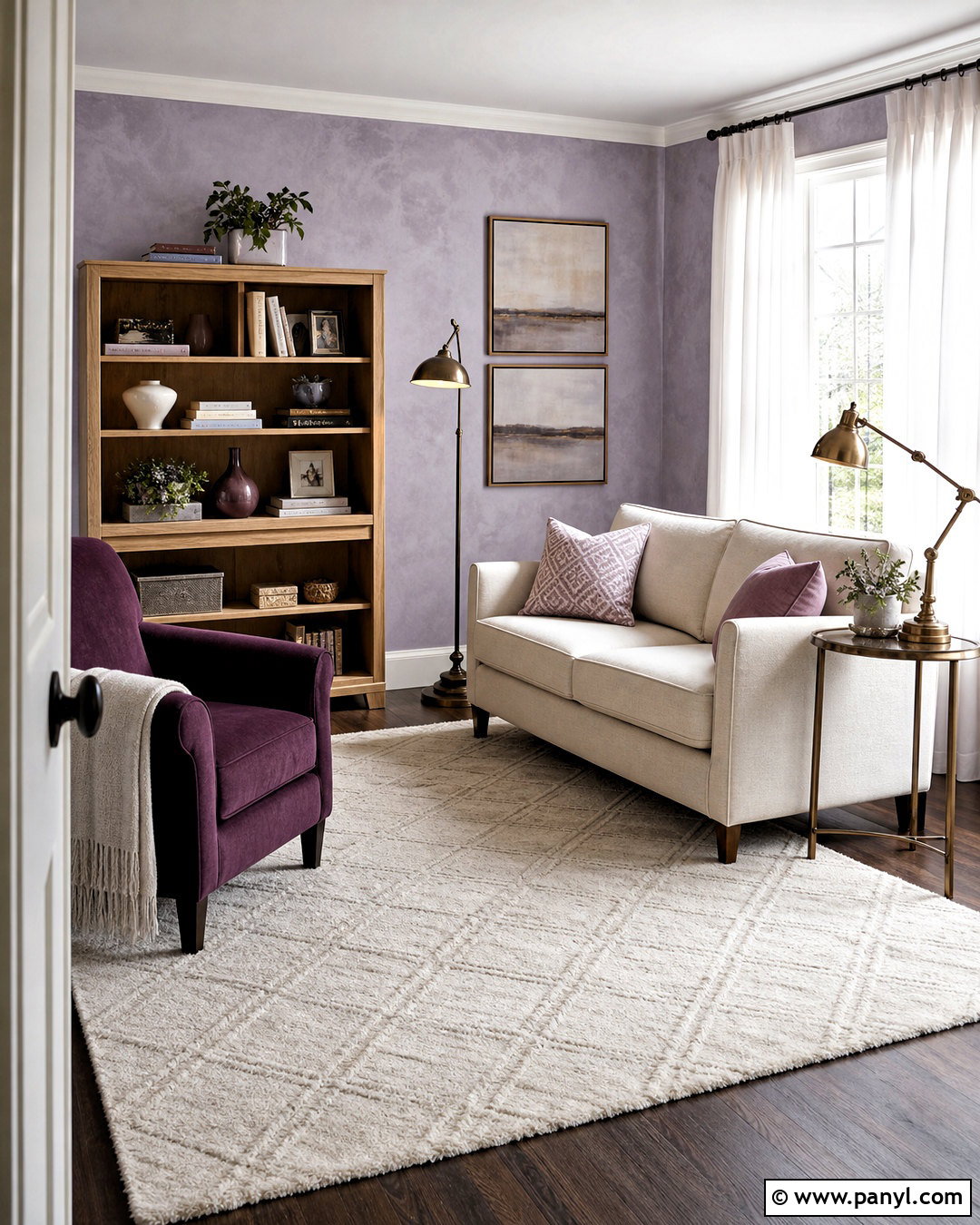 Lavender Sponge Painted Walls - 20 sponge painting walls ideas