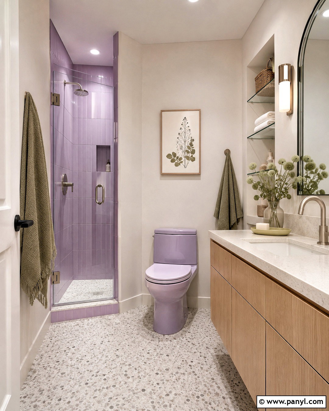 Lavender Toilet Bathroom - 35 Toilet Color Ideas