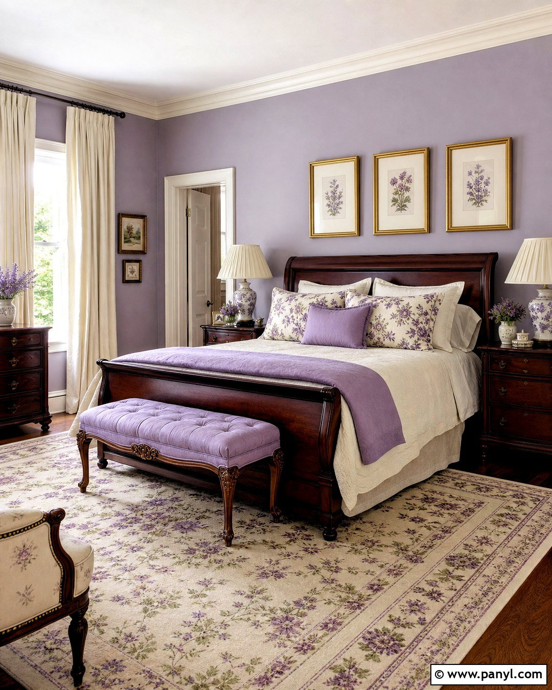 Lavender Traditional Bedroom - 20 lavender paint bedroom ideas