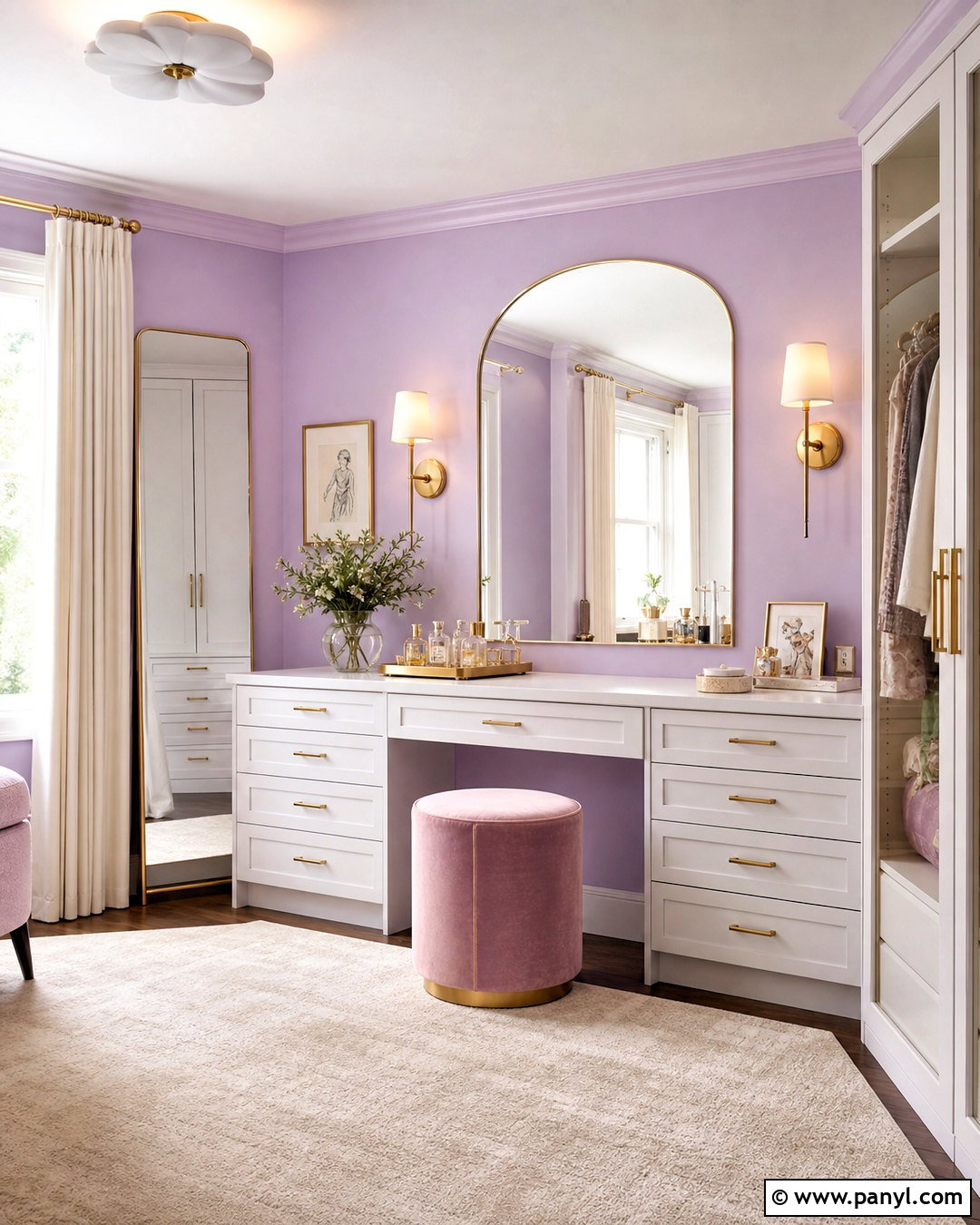 Lavender Vanity Room - 20 lavender room ideas