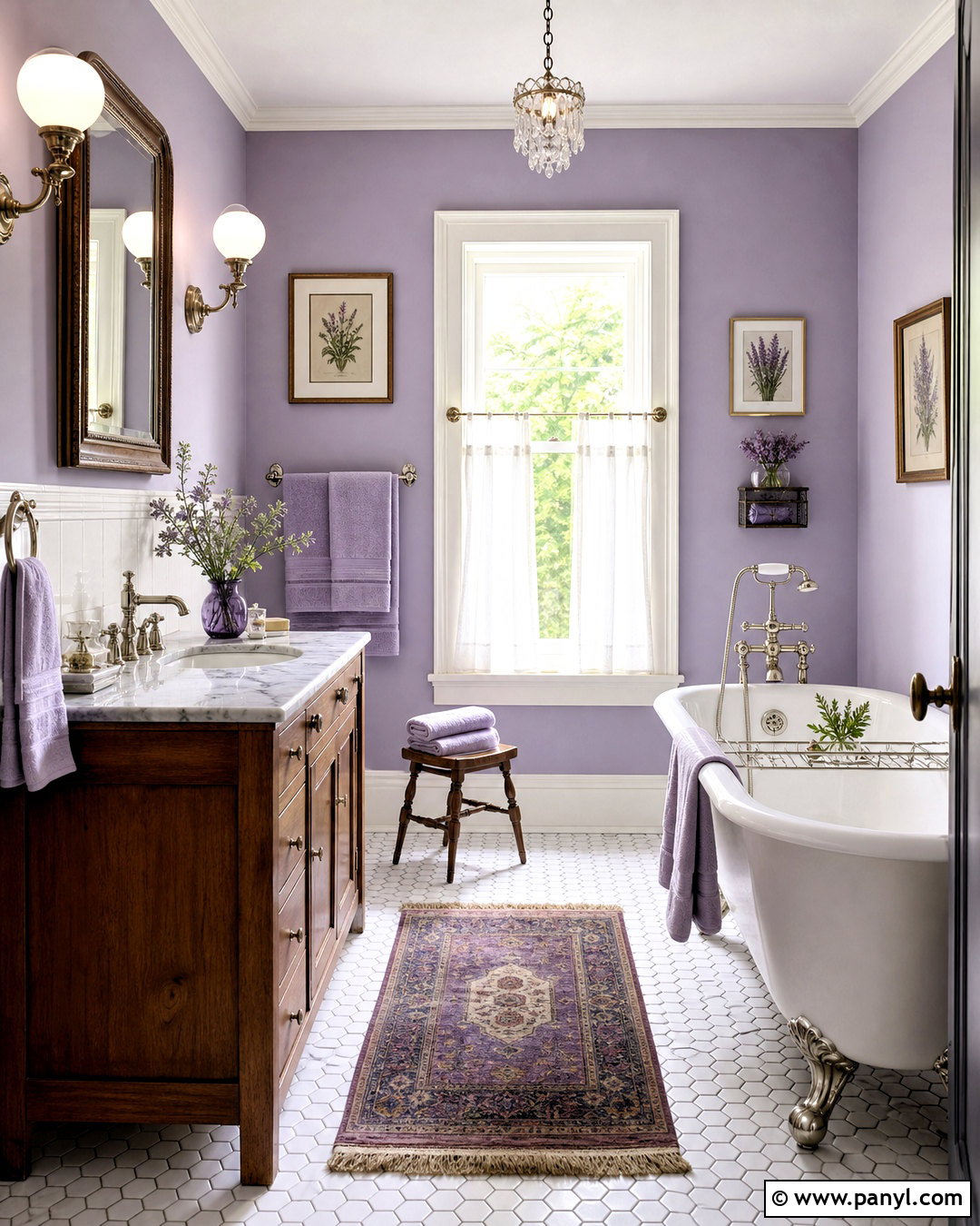 Lavender Vintage Bathroom - 20 lavender interior ideas