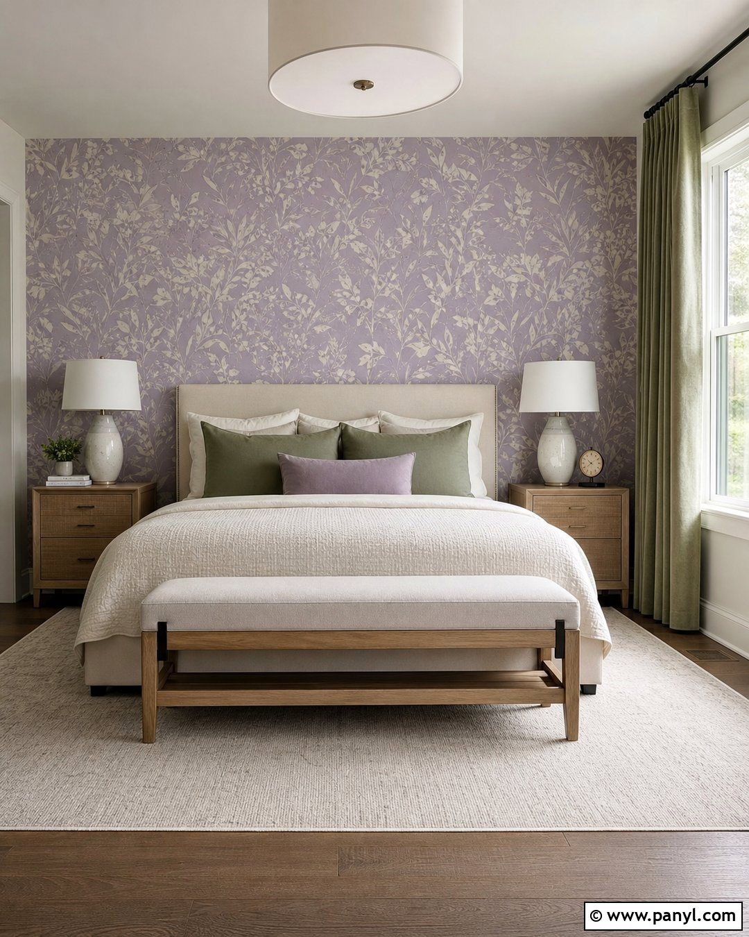 Lavender Wallpaper Accent Wall - 30 Lavender Accent Wall Ideas