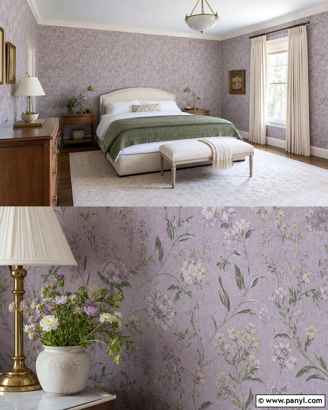 Lavender Wallpaper Bedroom - 35 lavender wall ideas