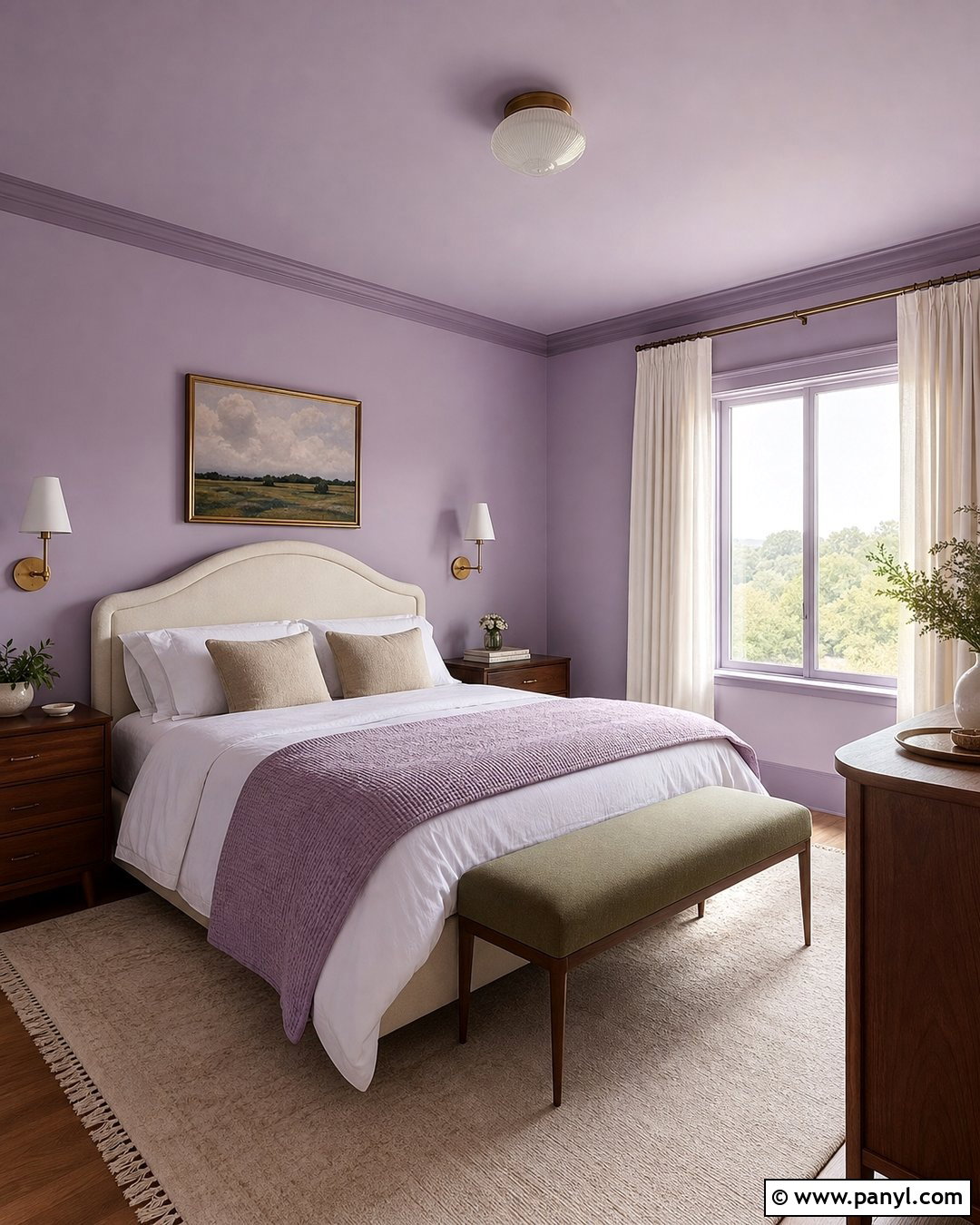 Lavender Walls And Ceiling - 35 Lavender Walls