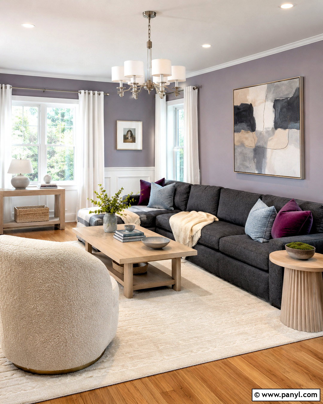Lavender Walls With A Gray Sofa - 20 What Colour Walls With Grey Sofa Ideas