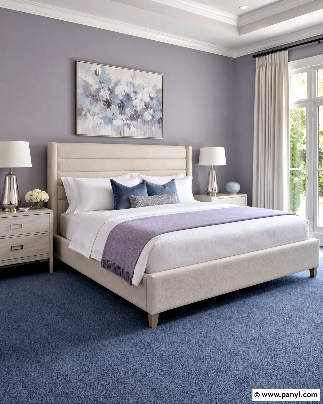 Lavender Walls With Blue Carpet - 20 Wall Color With Blue Carpet Ideas