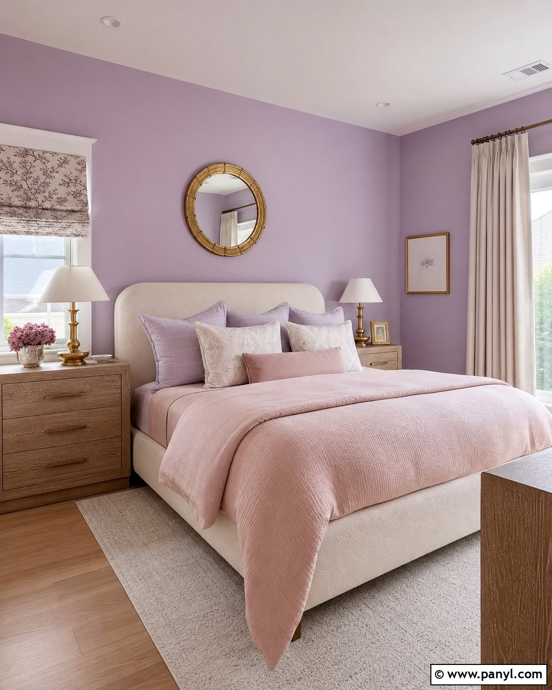 Lavender Walls With Blush Pink - 35 Lavender Walls