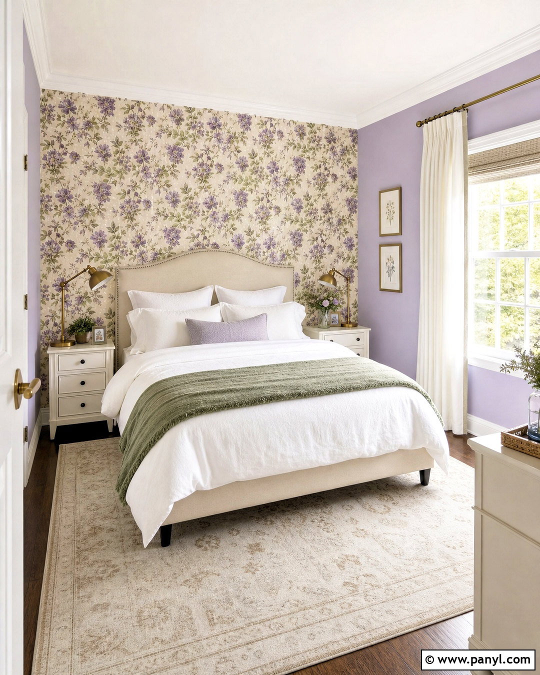 Lavender Walls With Floral Wallpaper - 20 lavender bedroom walls