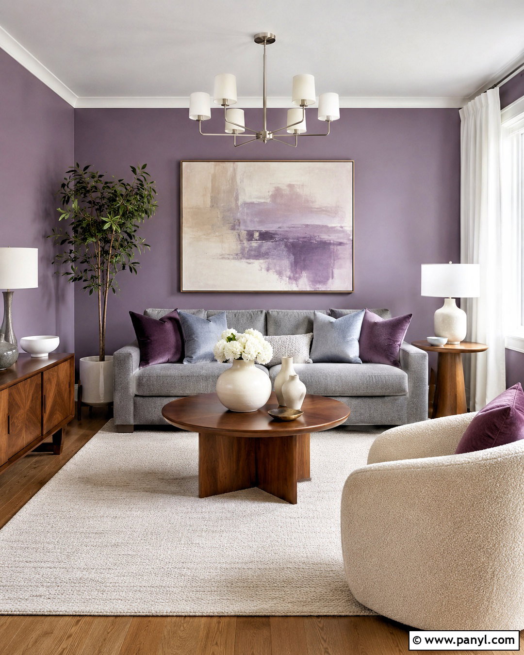 Lavender Walls With Grey Sofa - 20 Wall Colour With Grey Sofa Ideas