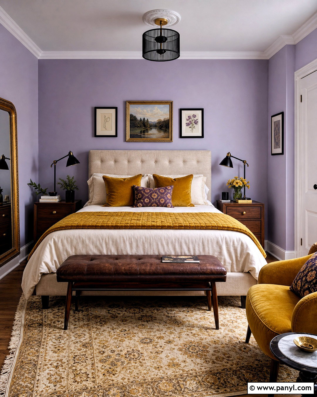 Lavender Walls With Mustard Yellow - 20 lavender bedroom walls