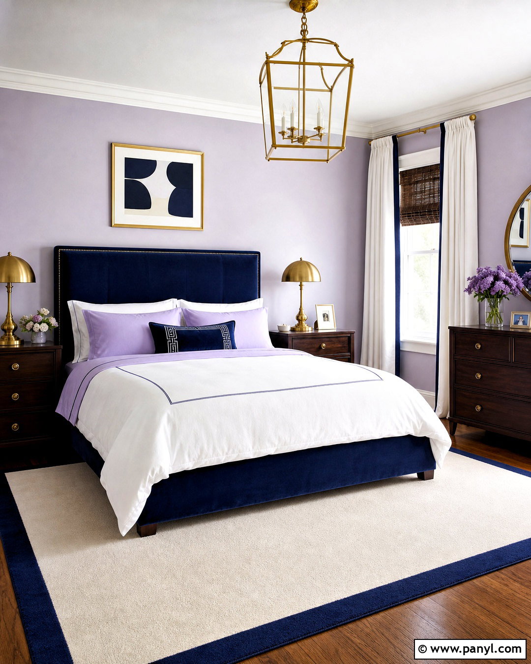 Lavender Walls With Navy Blue - 20 lavender bedroom walls