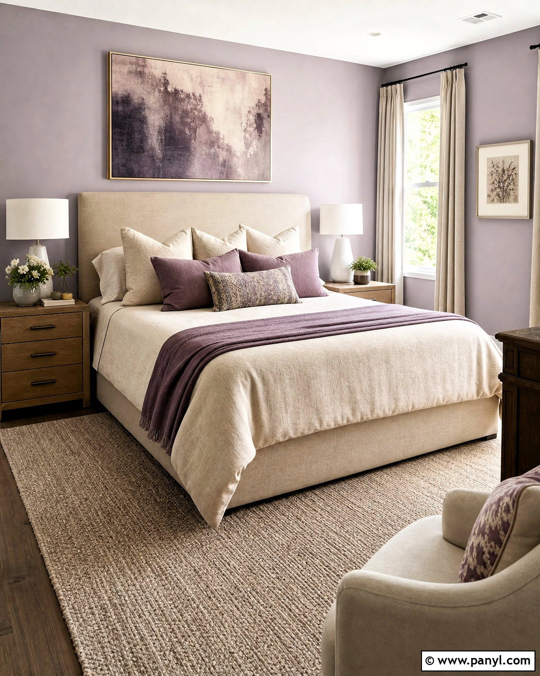 Lavender Walls With Warm Beige - 20 lavender bedroom walls