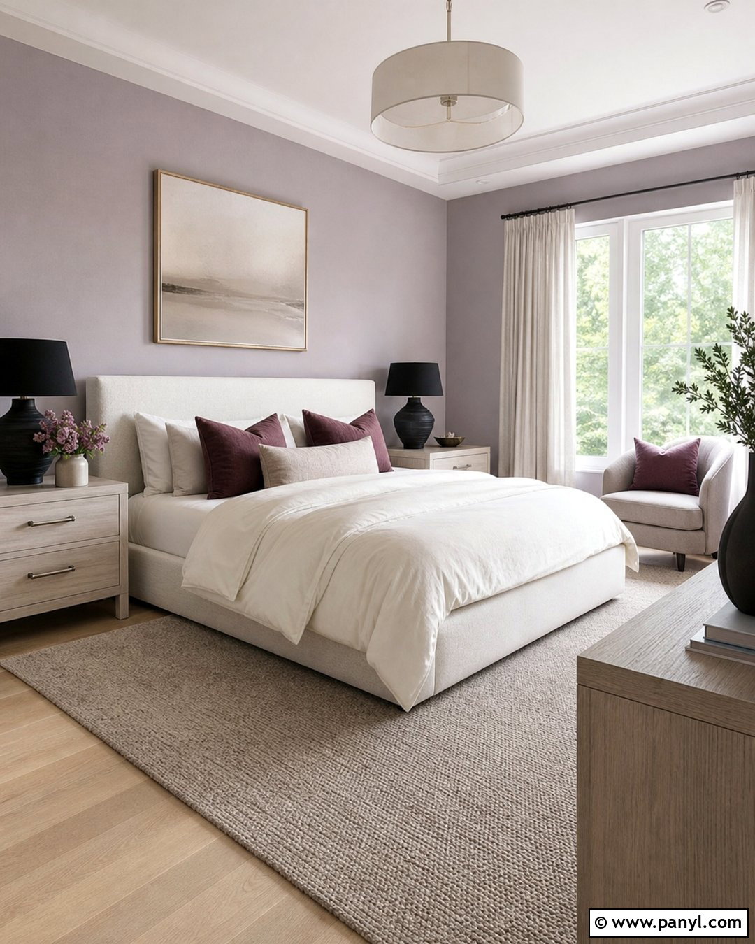 Lavender Walls With Whitewashed Oak Floors - 25 Wall Floor Color Combination Ideas