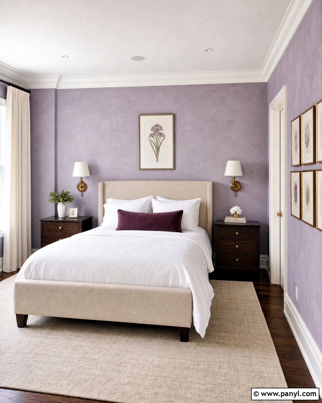 Lavender Washed Guest Room - 20 washed wall paint effect ideas