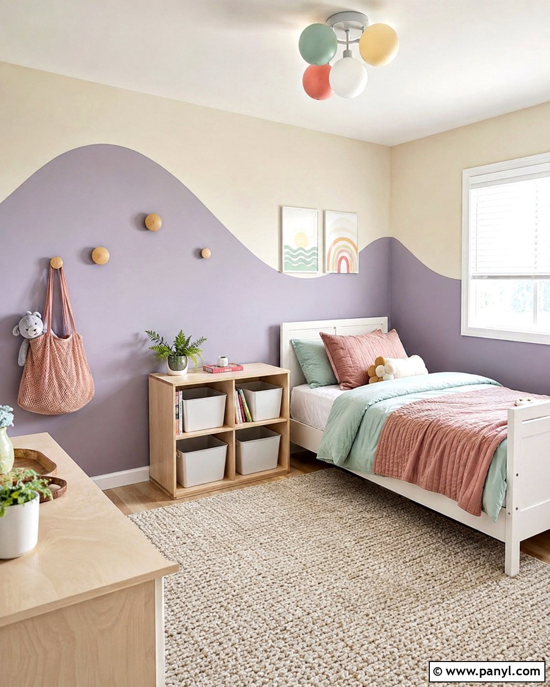 Lavender Wave Wall Paint - 20 Color Block Wall Paint Inspiration Ideas