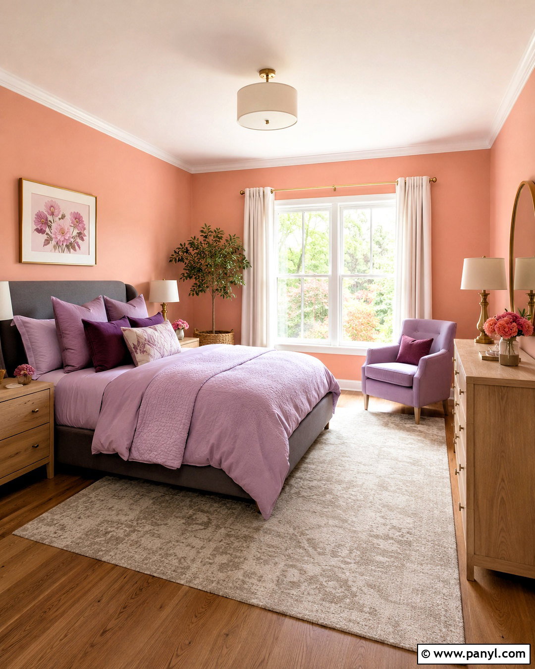 Lavender With Peach Walls - 20 What Colours Go With Peach Walls