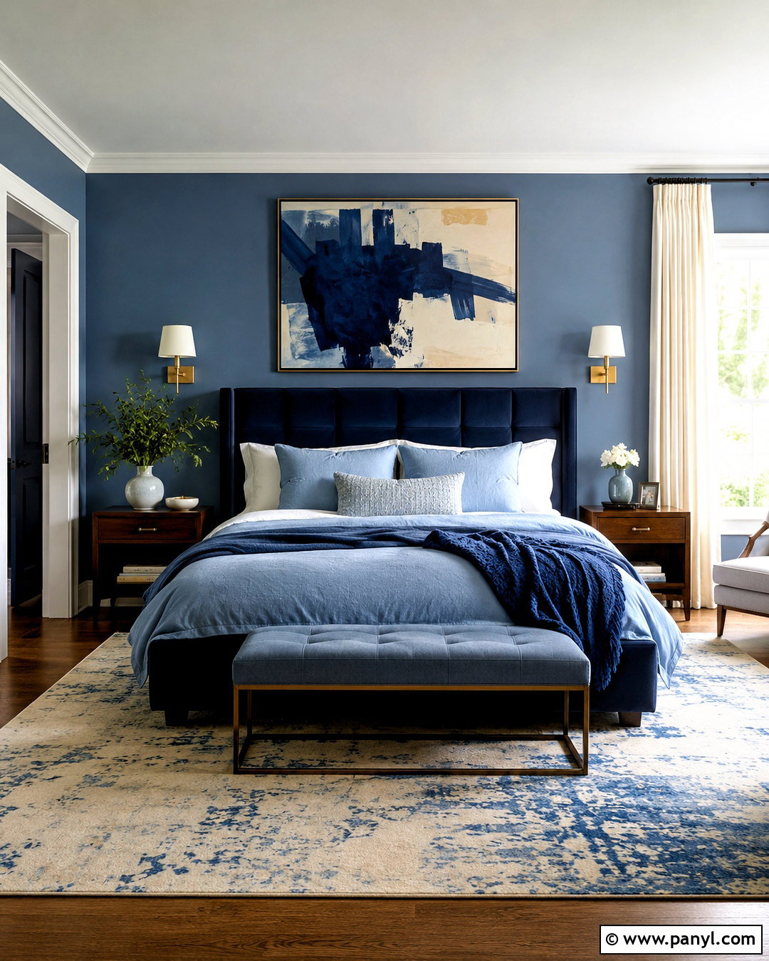 Layered Blue Primary Bedroom - 20 blue rooms bedroom ideas