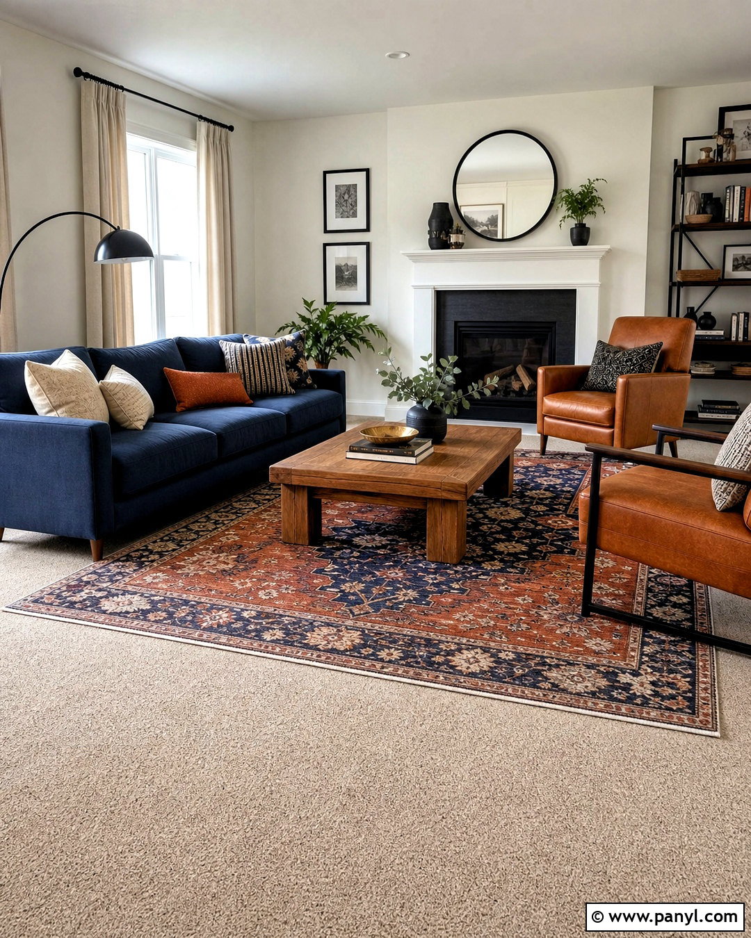 Layered Rug Over Carpet Living Room - 20 living room with carpet floors