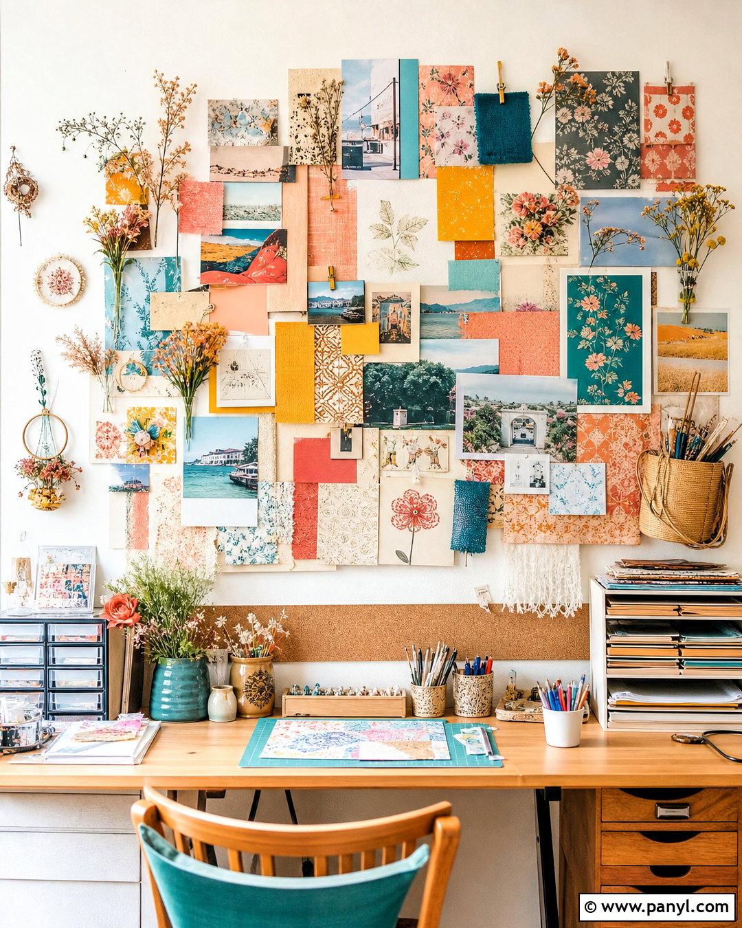 Layered Scrapbook Wall Collage - 20 aesthetic pictures for wall collage ideas