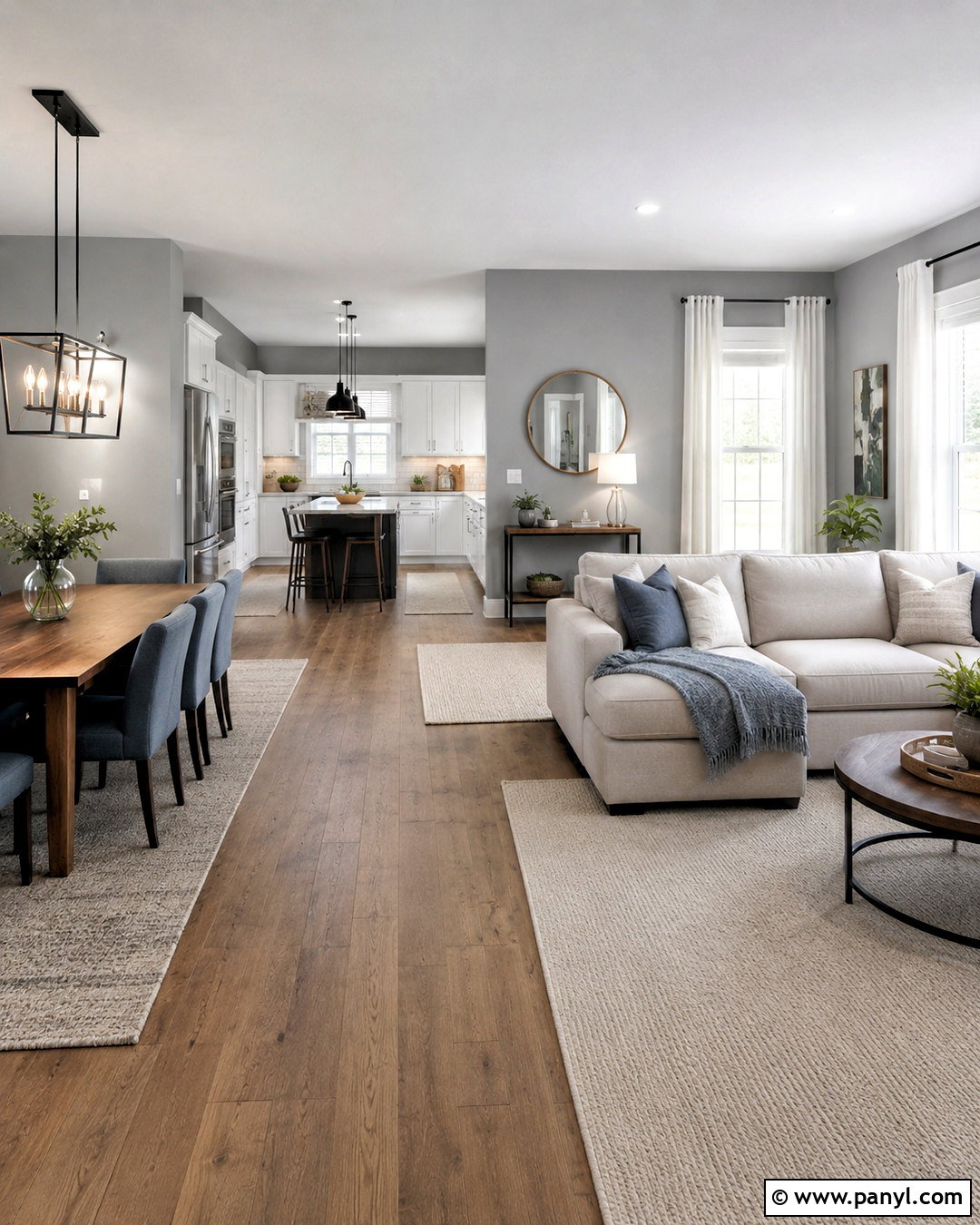 Lazy Gray Open Concept Room - 20 lazy gray sherwin williams ideas