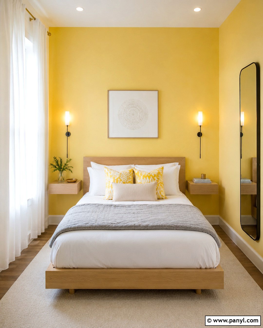 Lemon Walls In A Small Bedroom - 20 Lemon Walls