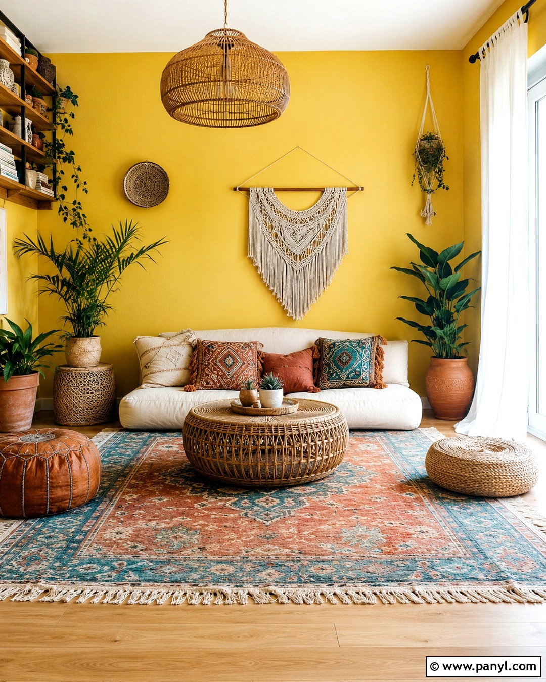 Lemon Walls With Boho Decor - 20 Lemon Walls