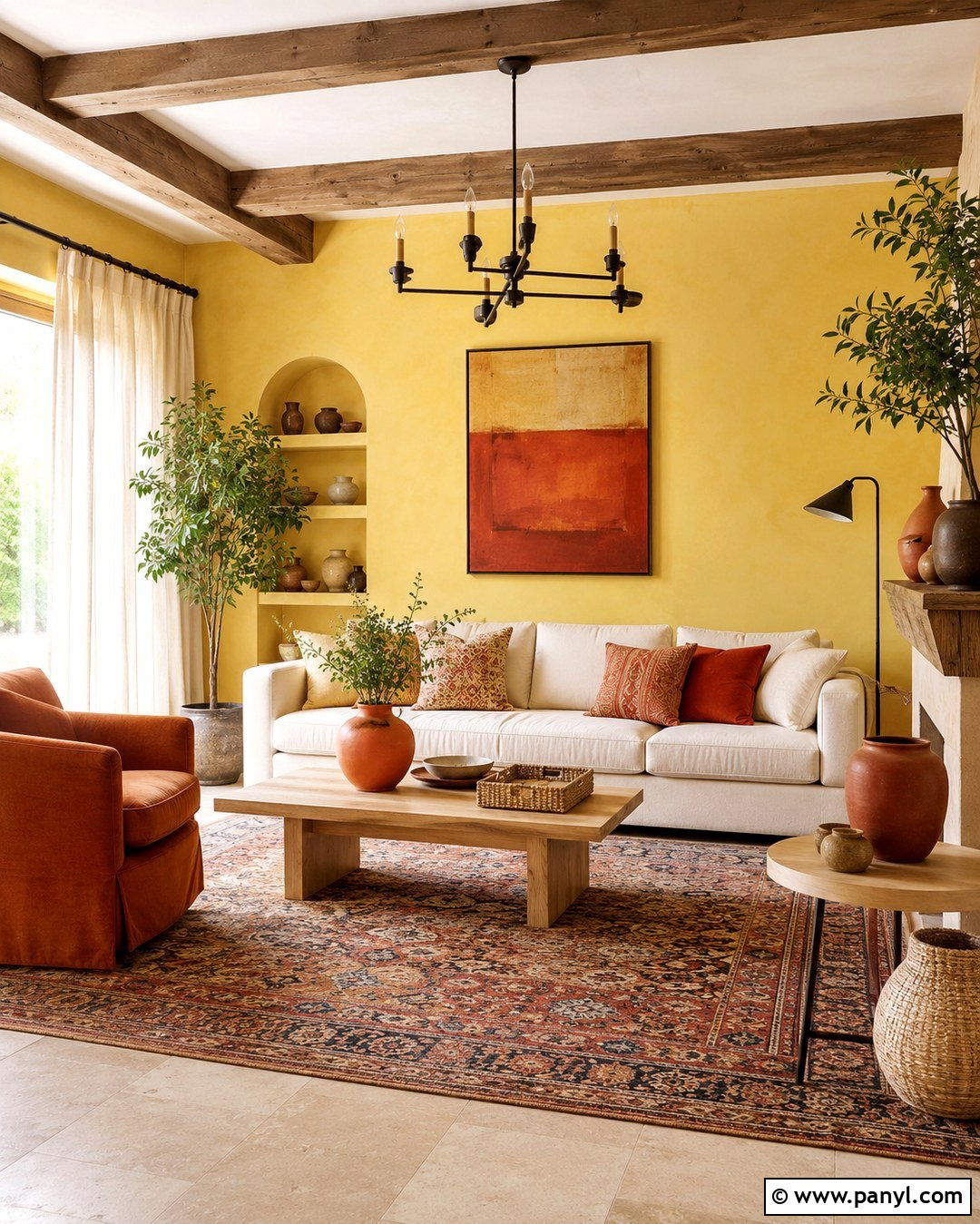 Lemon Walls With Terracotta Accents - 20 Lemon Walls