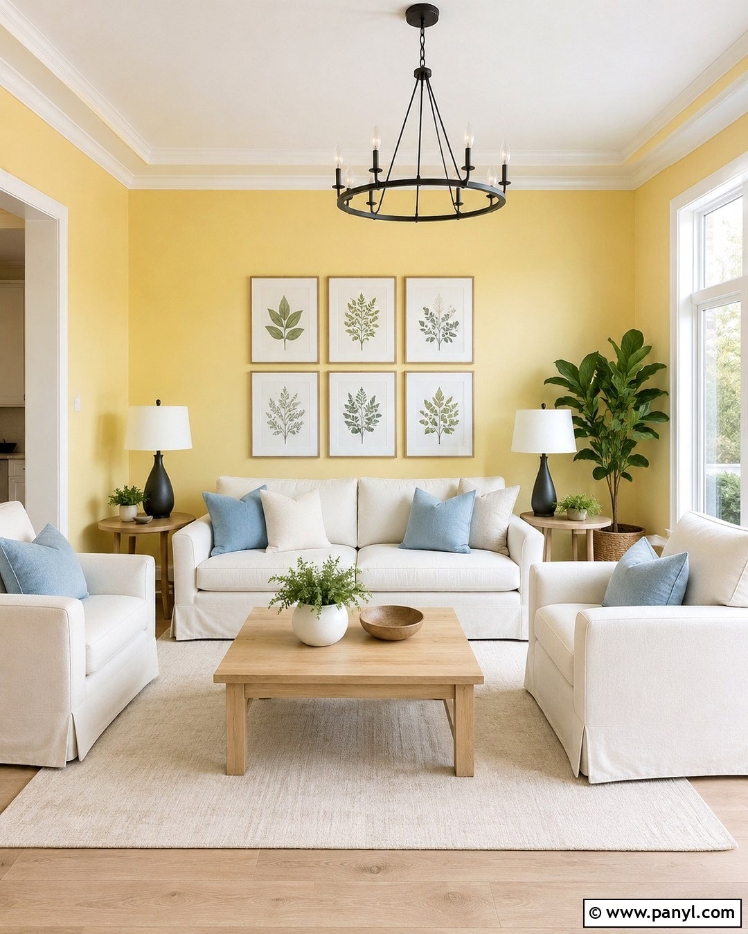 Lemon Walls With White Furniture - 20 Lemon Walls