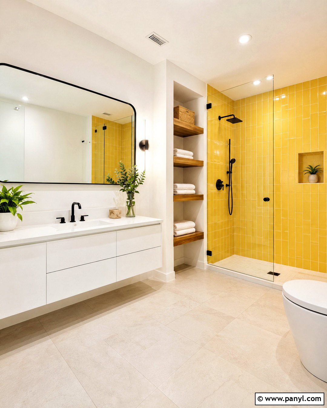 Lemon Yellow Bathroom - 20 Yellow Bathroom Colors