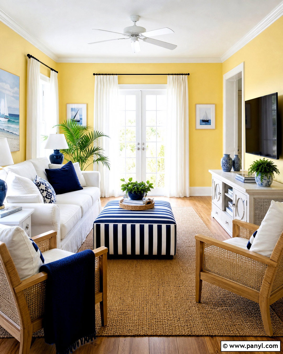 Lemon Yellow Living Room Walls With White Trim - 20 yellow living room walls