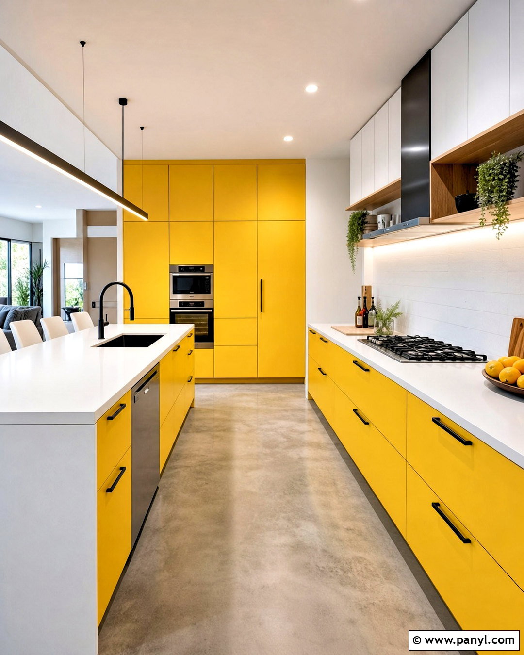 Lemon Yellow Modern Kitchen - 20 kitchen color yellow ideas