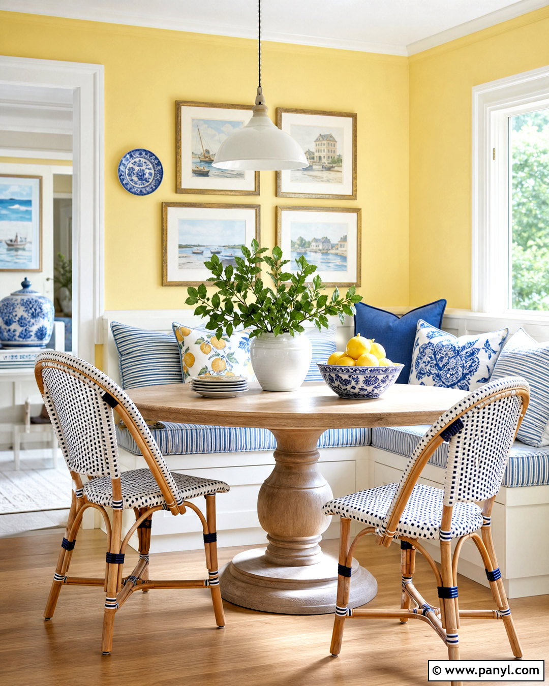 Lemon Yellow Paint Breakfast Nook - 20 yellow paint colors