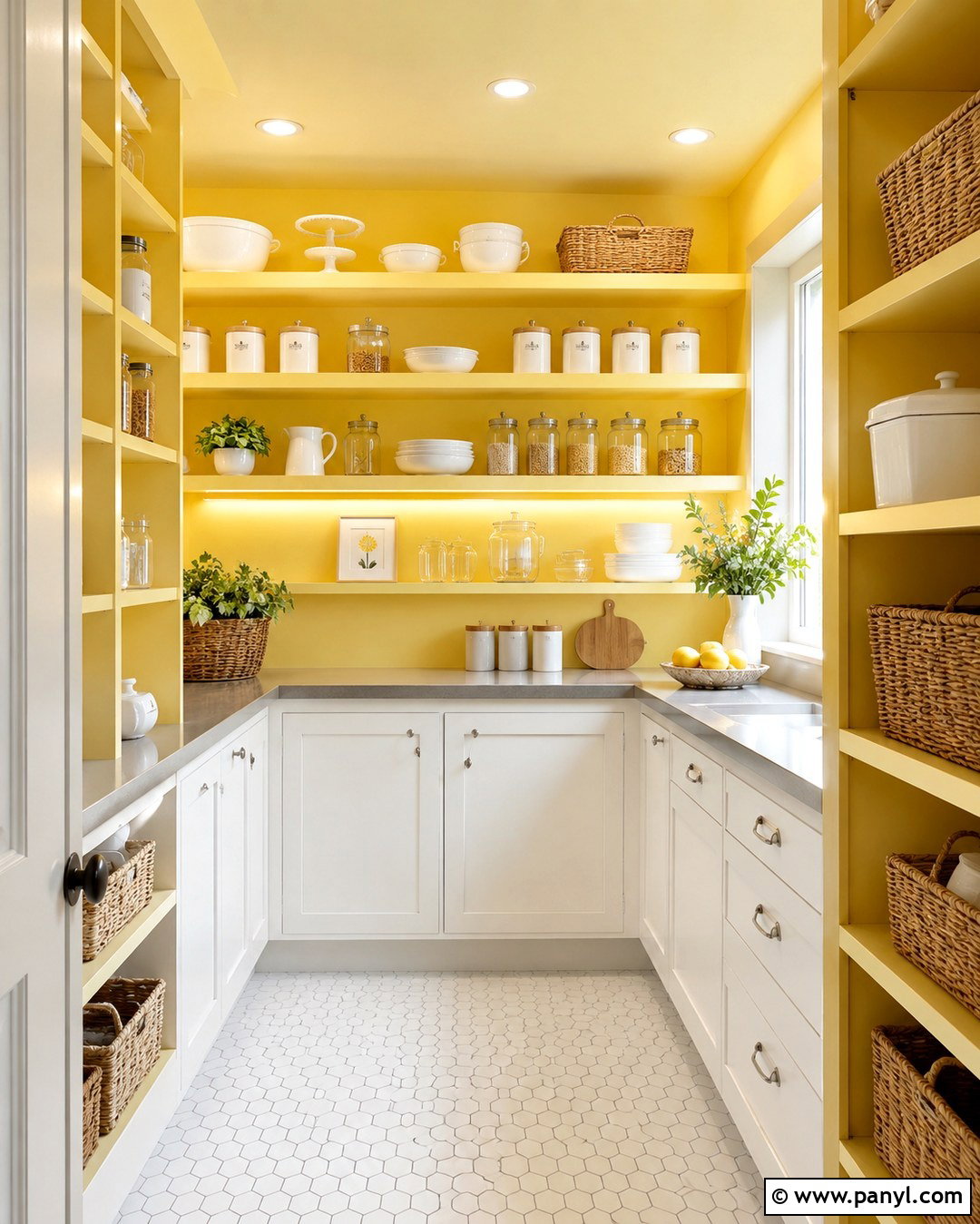 Lemon Yellow Pantry Color - 20 Bright Pantry Colors