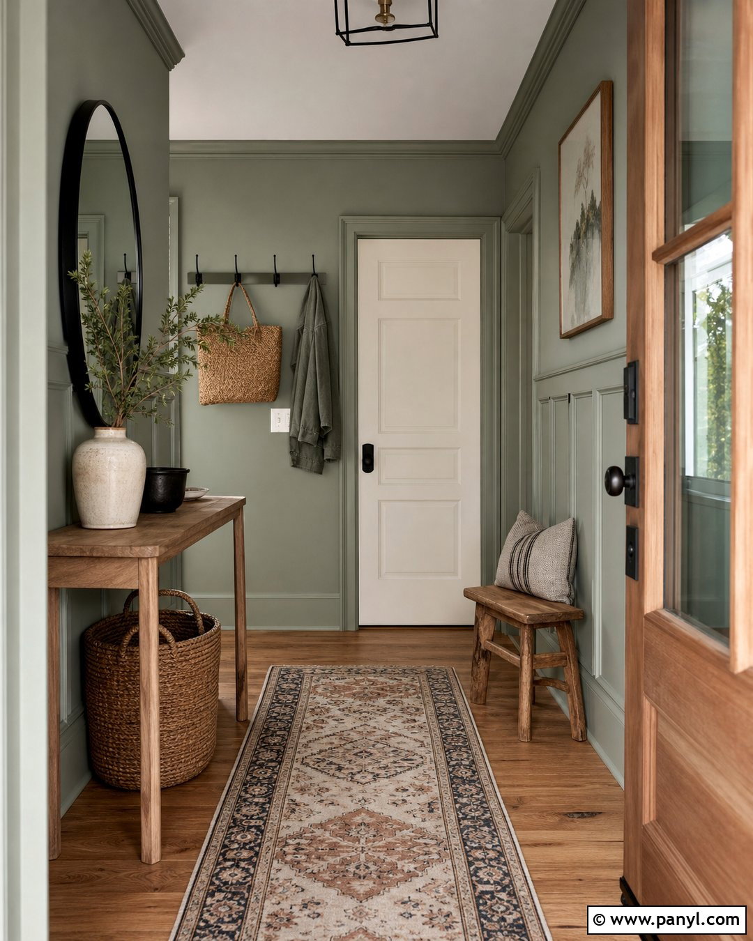 Lichen Green Entryway Walls - 30 green wall colors