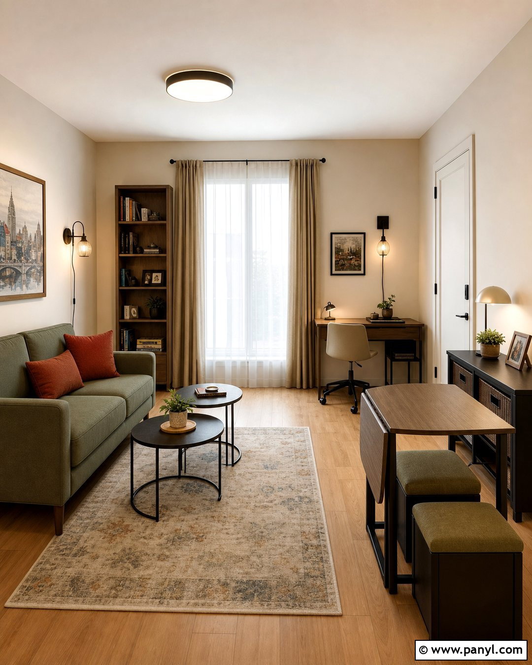 Light Beige Apartment Walls With Compact Furniture - 35 light beige walls