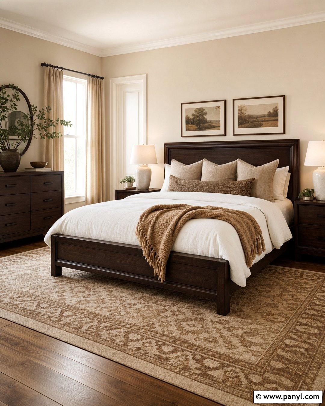 Light Beige Bedroom Walls With Chocolate Brown - 35 light beige walls