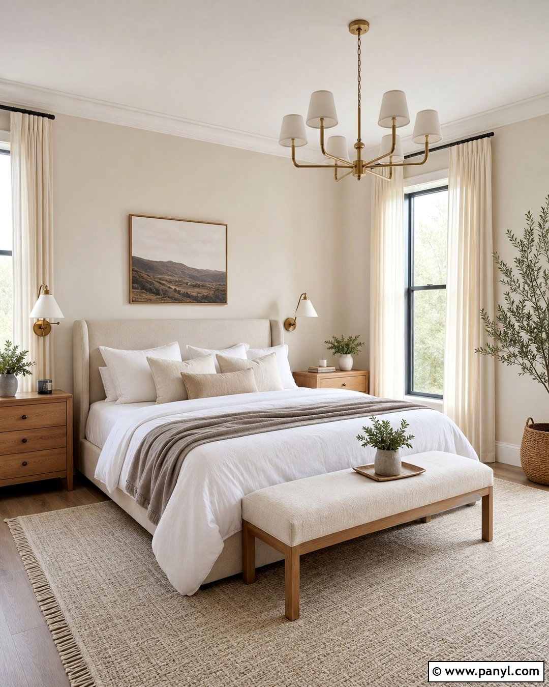 Light Beige Bedroom Walls With White Linen - 35 light beige walls