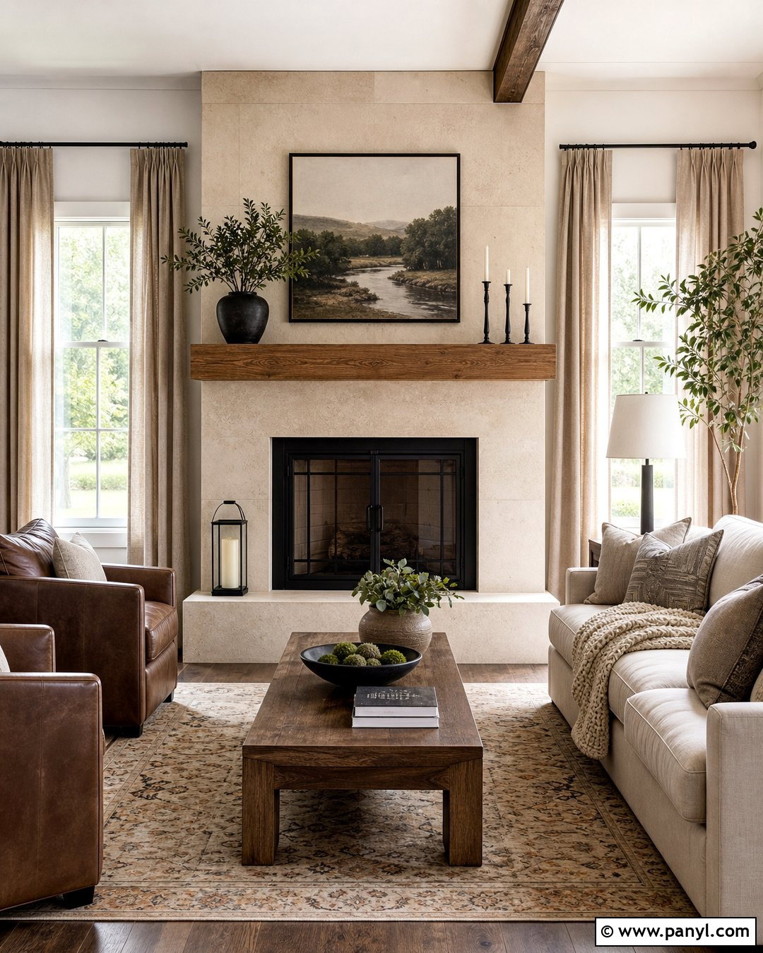 Light Beige Fireplace Accent Wall - 35 Fireplace Accent Wall Color Ideas