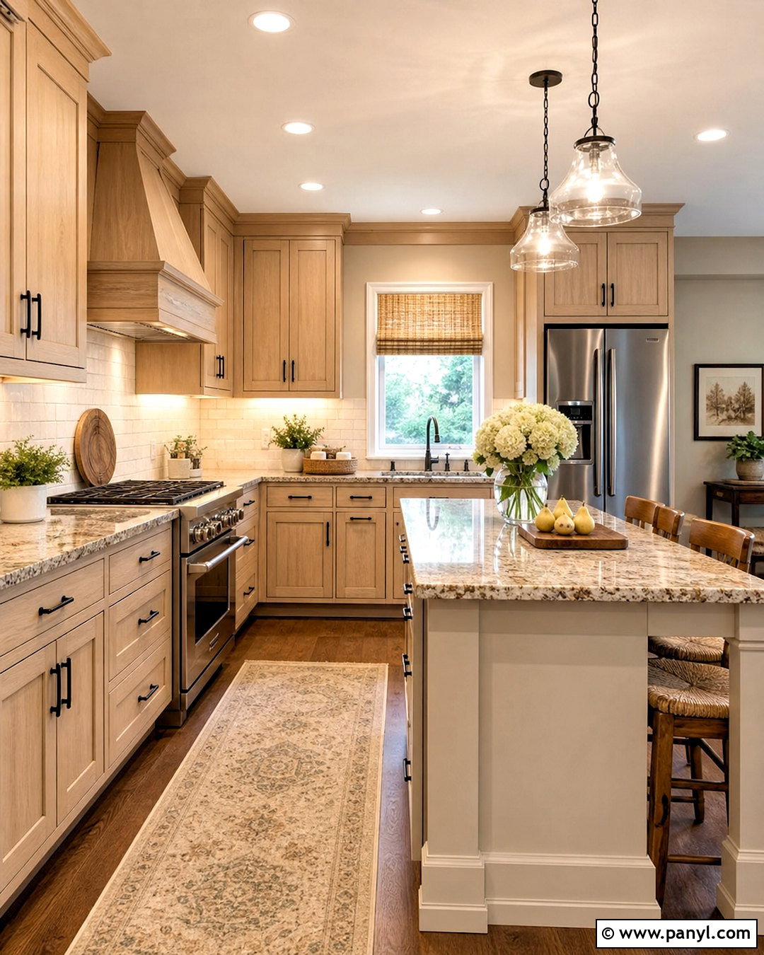 Light Beige Kitchen With Oak Cabinets - 20 kitchen paint colors with oak cabinets