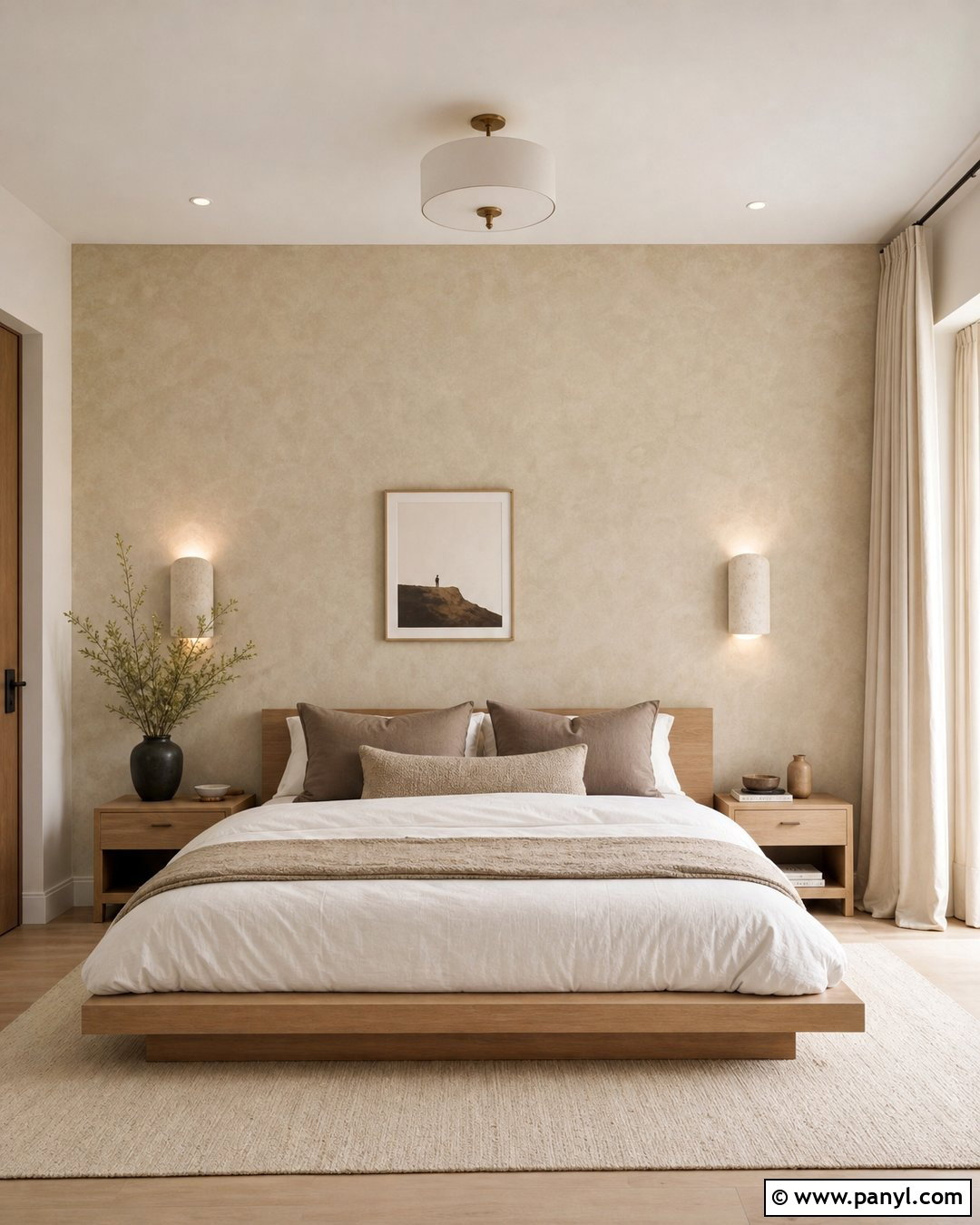 Light Beige Limewash Accent Wall - 25 Light Accent Wall Ideas