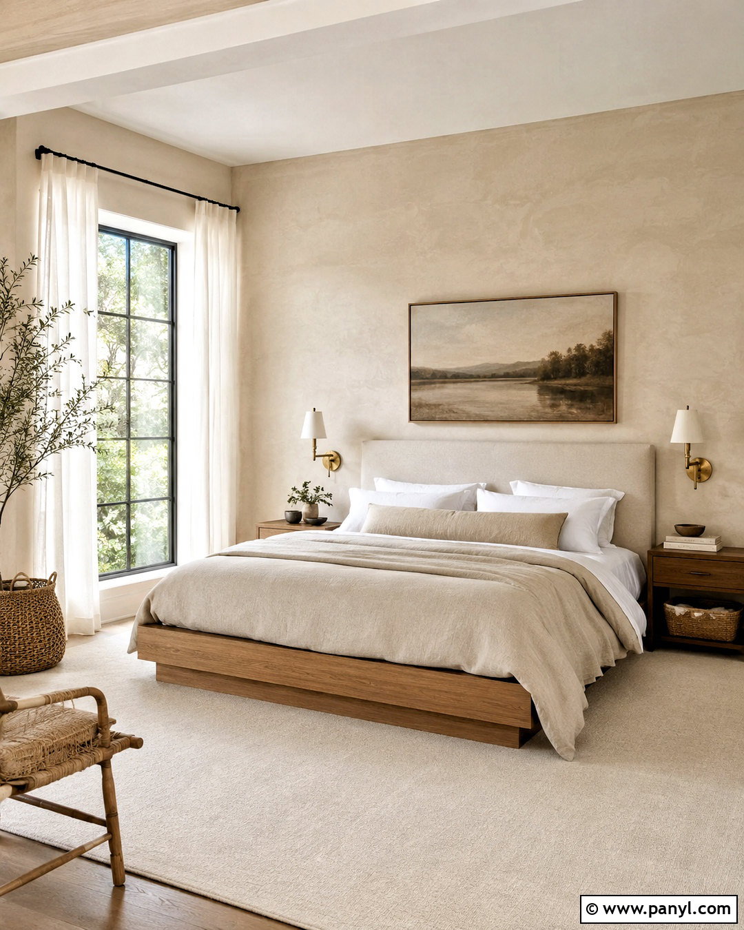 Light Beige Limewash Bedroom - 40 Beige Limewash Walls