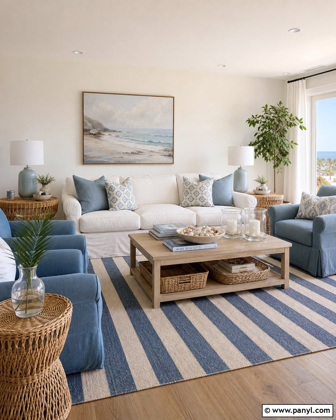 Light Beige Living Room Walls With Coastal Blue - 35 light beige walls