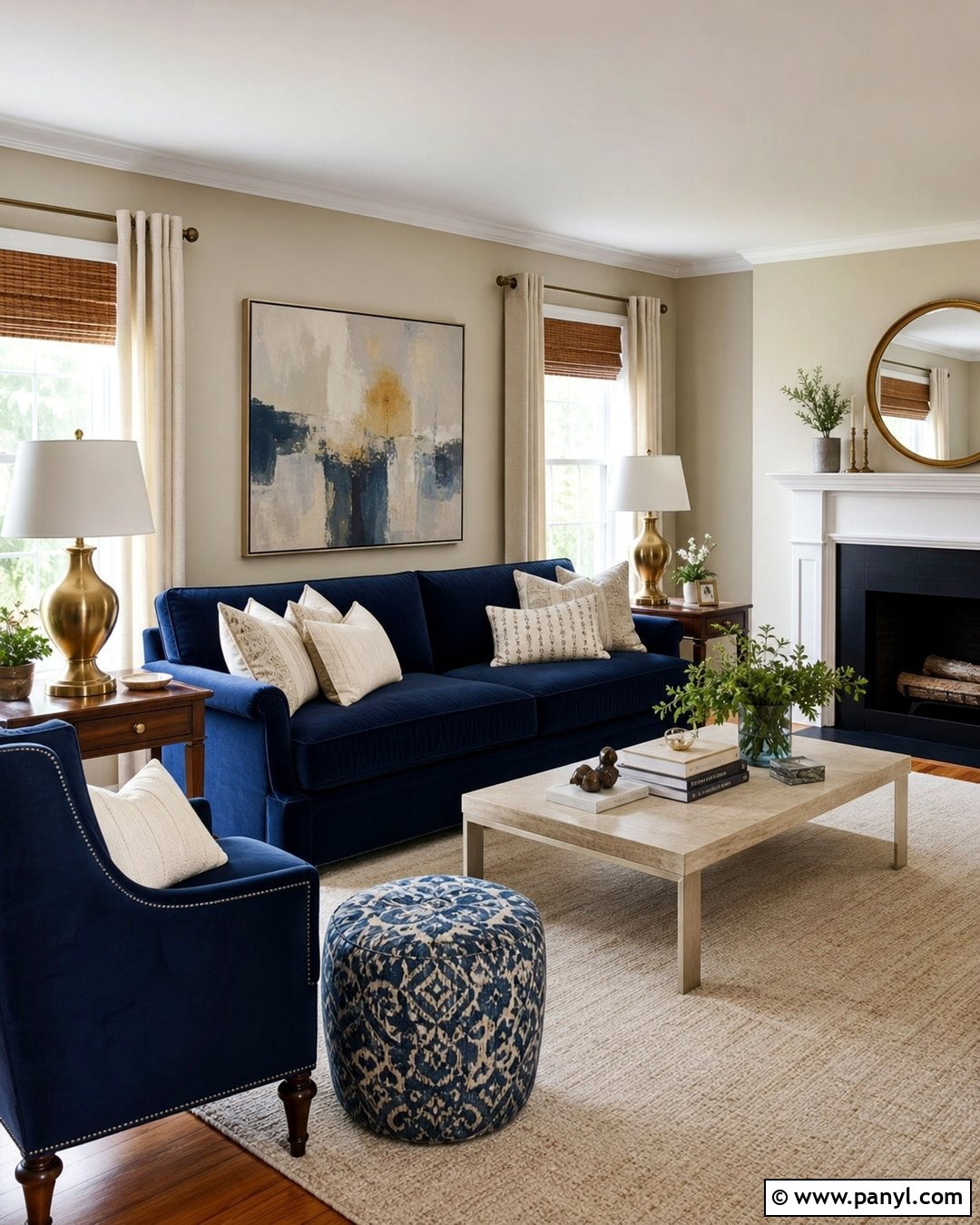 Light Beige Living Room Walls With Navy Blue - 35 light beige walls