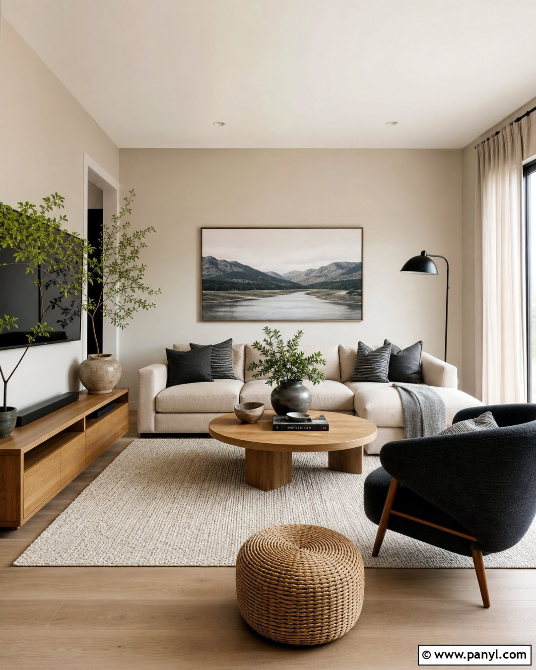 Light Beige Living Room Walls With White Oak - 35 light beige walls
