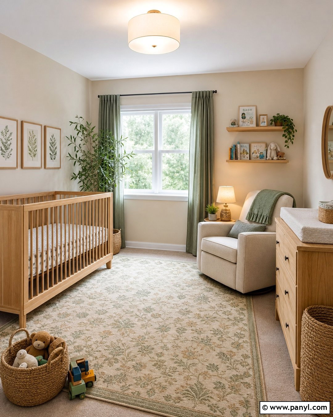 Light Beige Nursery Walls With Soft Green - 35 light beige walls